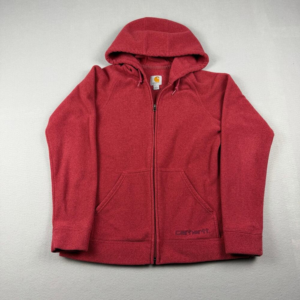 Carhartt Youth L 12/14 Red Fleece Full Zip Hoodie